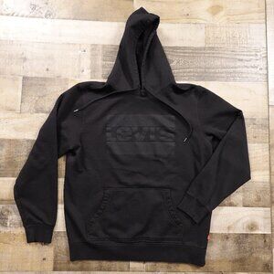 Levi’s Logo Hoodie Men’s Large Black Pullover Streetwear